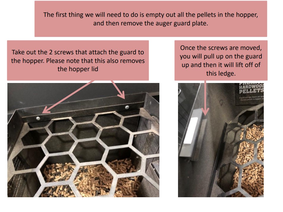 HOW TO REMOVE THE AUGER FAN IN A WIFI GRILL CAMP CHEF