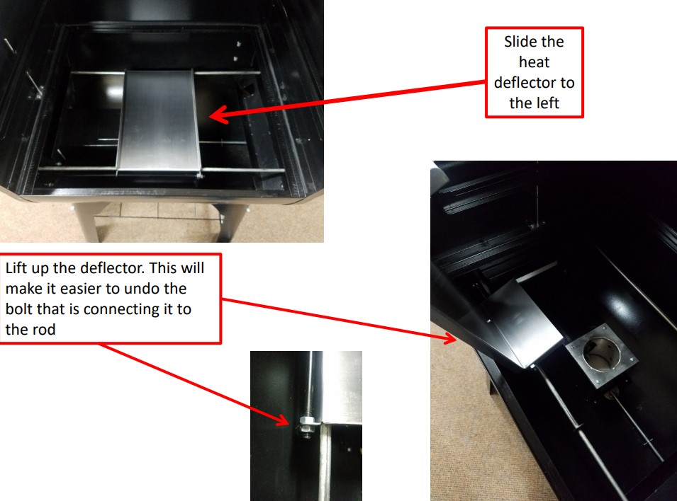 HOW TO REMOVE THE HEAT DEFLECTOR FOR CLEANING AND REPLACEMENT CAMP CHEF