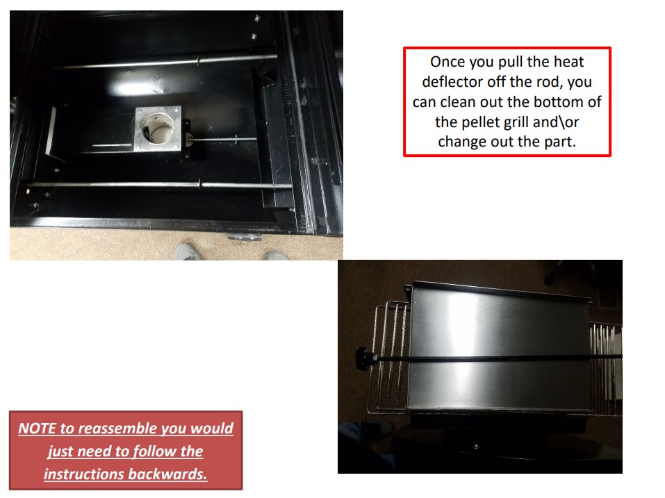HOW TO REMOVE THE HEAT DEFLECTOR FOR CLEANING AND REPLACEMENT CAMP CHEF
