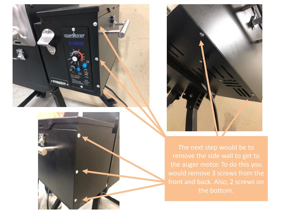 HOW TO CHANGE OUT THE AUGER MOTOR ON THE PURSUIT CAMP CHEF