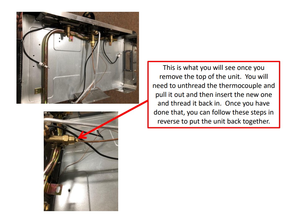 HOW TO CHANGE THE COVEN THERMOCOUPLE CAMP CHEF