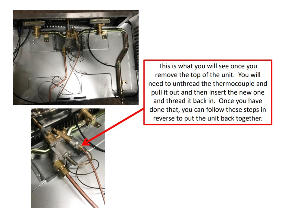 HOW TO CHANGE THE COVENT THERMOCOUPLE CAMP CHEF